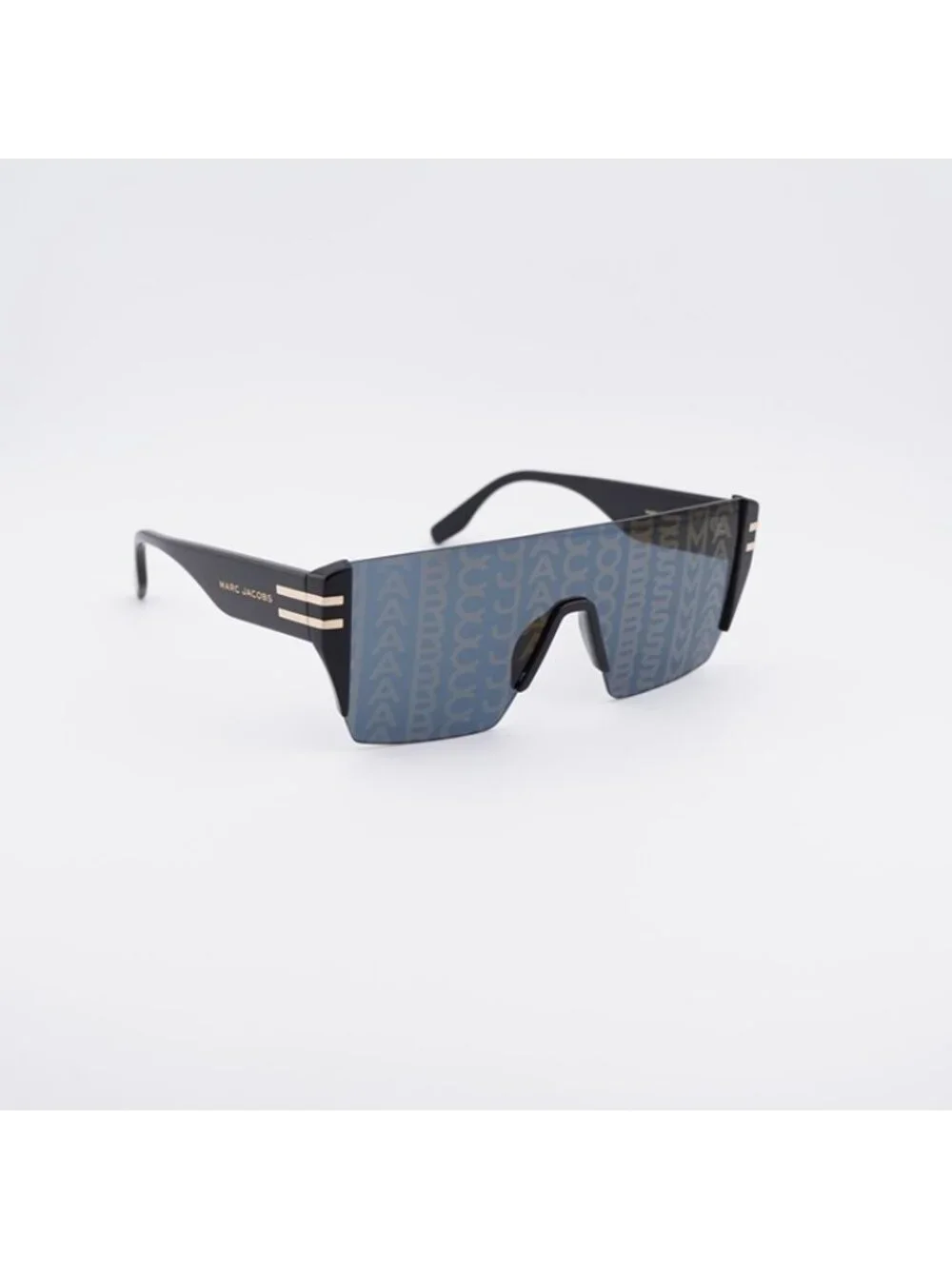 Marc Jacobs MARC 712/S 0NZU 7Y Sunglasses Black Shield Frame, Grey Lenses